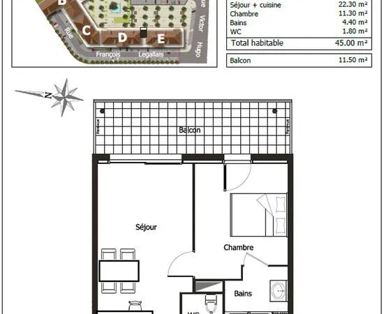 Appartement 45m2 + parking souterrain - La teste de buch centre