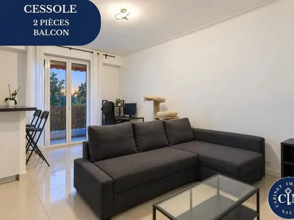 2 pièces 44,77 m² - Balcon, étage élevé - Cessole