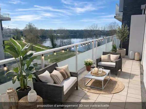 BORDEAUX LAC  T4 AVEC TERRASSE ET VUE SUR LE LAC