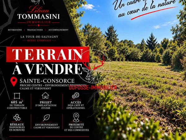 Terrain constructible 605 m²