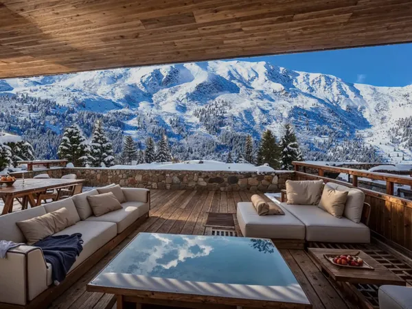 Méribel-Morel- Skis aux pieds- Résidence neuve Lac Bleu - Appartement 503: 157 m² 4 chambres Sauna