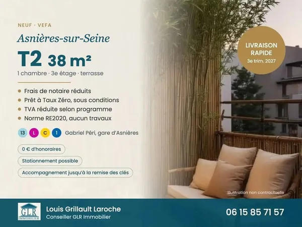 Appartement 2 pièces 38 m²