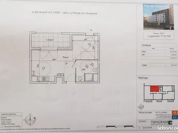 Appartement Location La Penne-sur-Huveaune 1p 27m² 630€