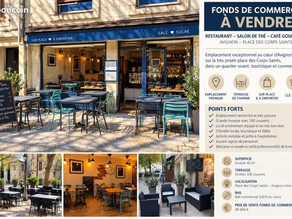 Fonds de commerce restauration avignon intra-muros