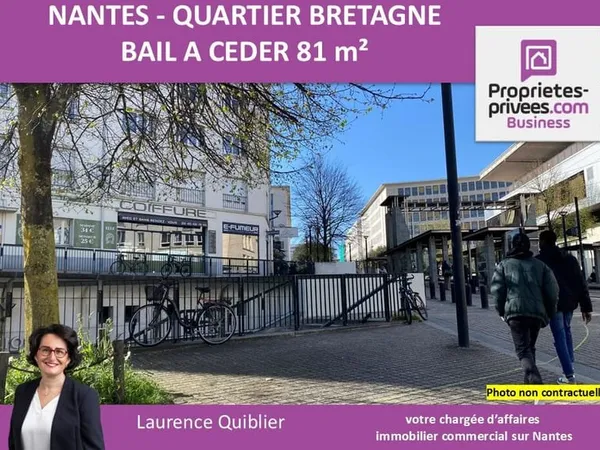 44000 NANTES - BAIL A CEDER, LOCAL 81 M² - QUARTIER BRETAGNE