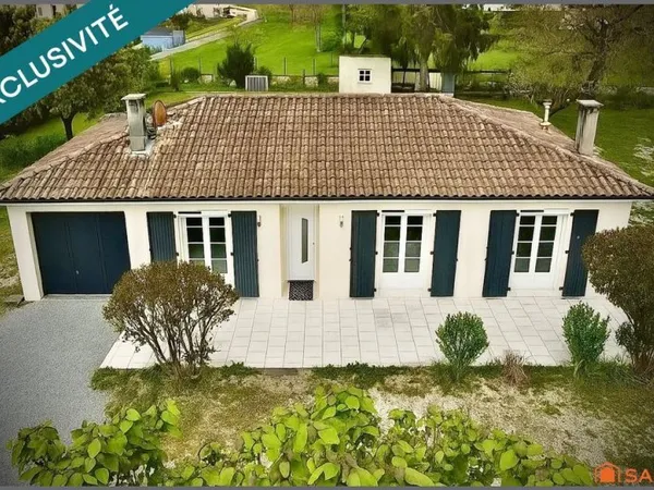 Charmant pavillon plain-pied, 3 chambres, belle pièce de vie, terrasse, garage et jardin entièrement
