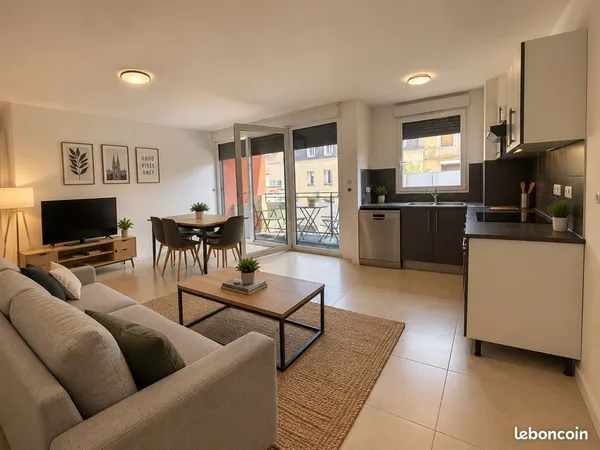 Colocation meublée - T4 86 m² - Terrasse 30 m² - Rouen Jardin des Plantes