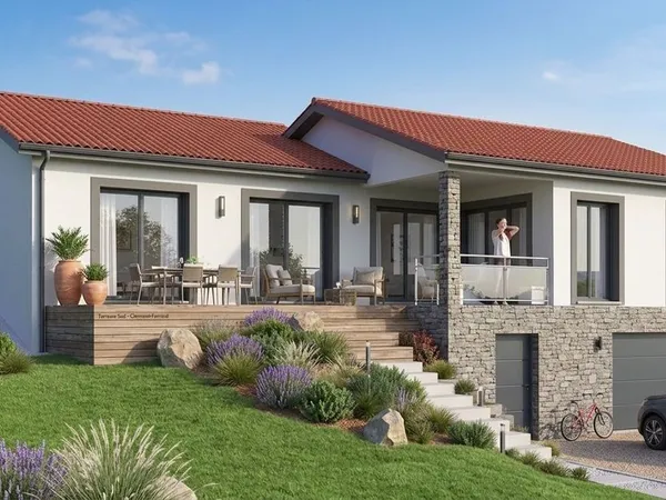 Maison 110 m²habitables + 50 m² garage sur terrain 1069 m² à CHANONAT (63)