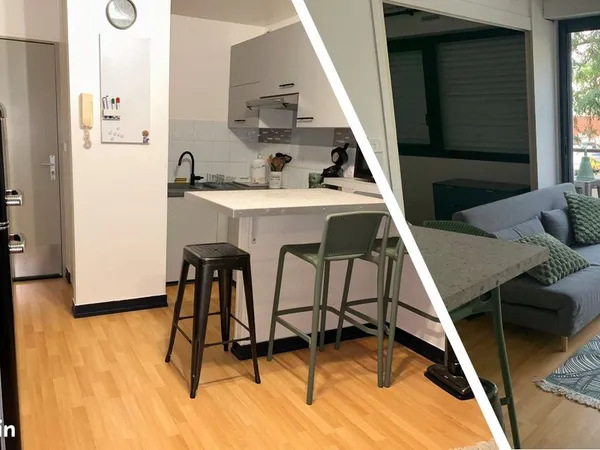 Location meublé - T1 26m² Ville en bois - Minimes