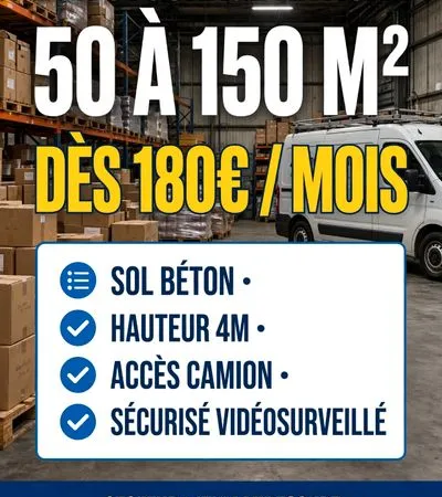 Box / Entrepôt 50 à 150m² - Proche Nancy Mirecourt - 180