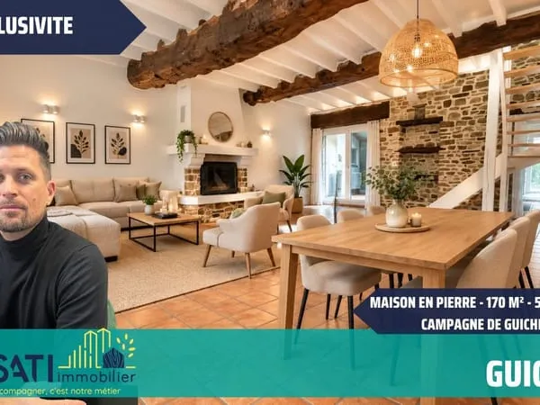 MAISON EN PIERRE - 170 M² - 5 CHAMBRES - 1201 M² DE TERRAIN -