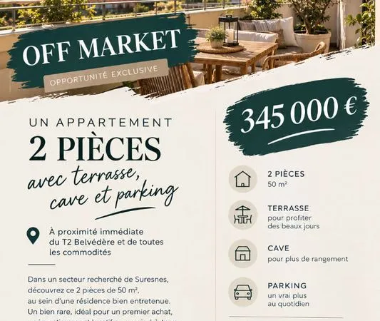 Appartement 2 pièces 50 m²