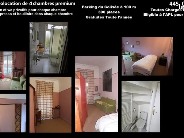 Magnifique Colocation 3 chambres, Charme, Cachet, Calme : 1 chambre disponible