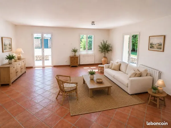 SUPERBE VILLA MEUBLÉE DE 235 m² AVEC PISCINE - 5 CHAMBRES LA TREILLE-CALME ABSOLU
