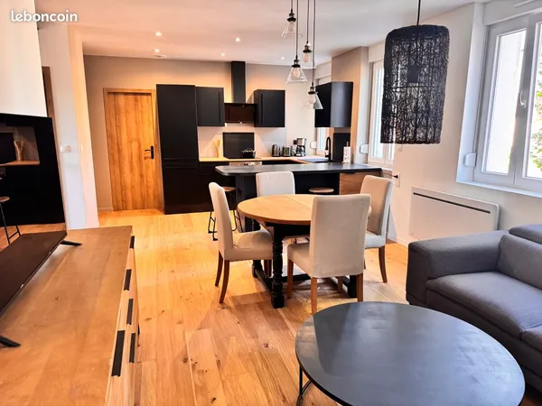 Superbe T3 meublé rénové - 64 m² - 2 chambres - Saint-Saulve