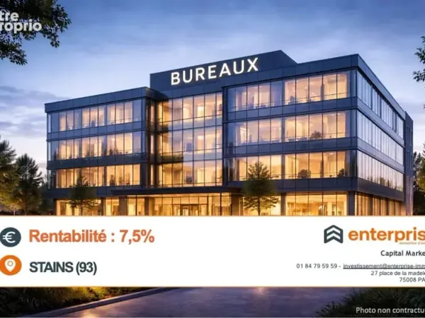 Opportunité d'investissement - plateaux de bureaux loués - stains - rentabilité 7,5%