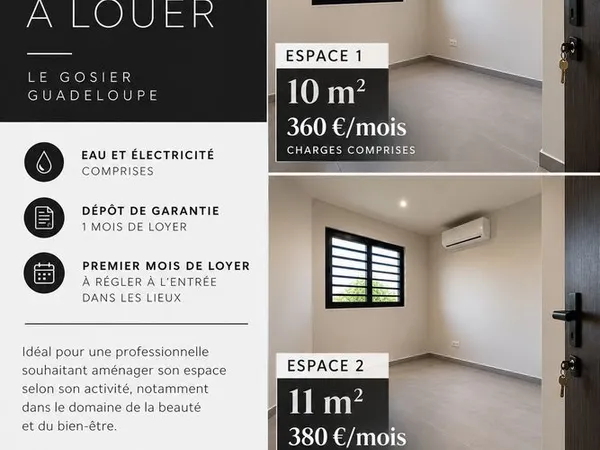 Deux espaces professionnels à louer - Le Gosier