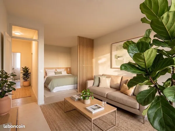 À LOUER - Superbe T1 bis meublé cosy de 53 m² • Lyon 3 (Montchat) • Face au Parc Bazin • Nature et v