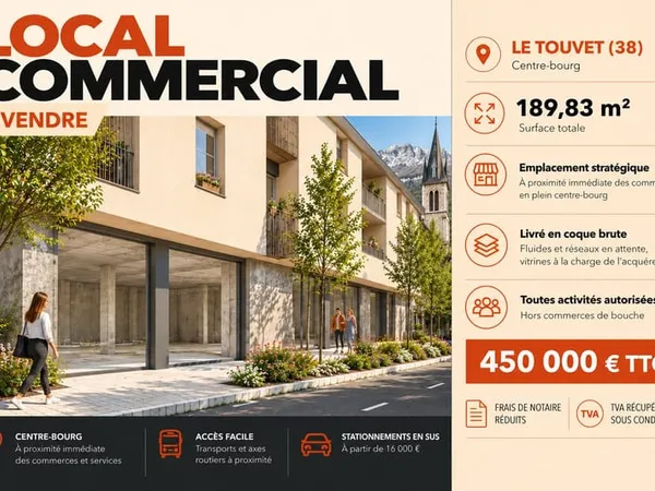 Local commercial de 189 m2 à Le Touvet (38)