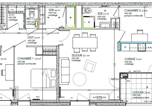 Appartement 4 pièces 86 m²