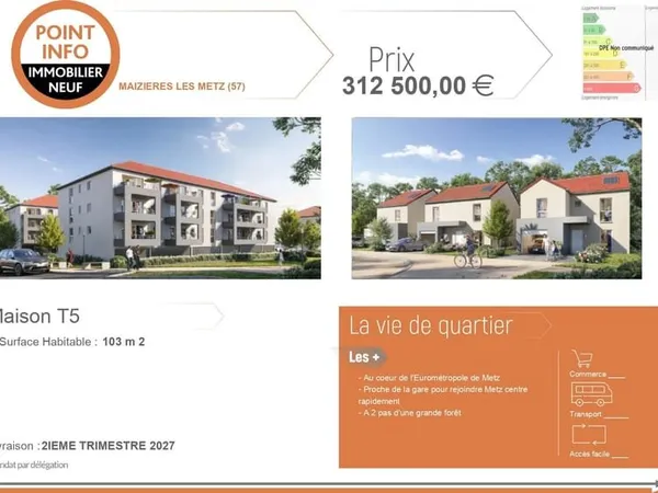 Maison moderne 4 chambres à Maizières-lès-Metz