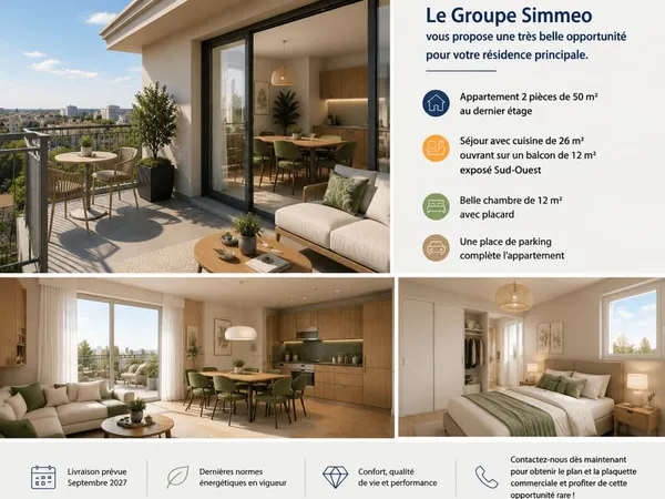 Appartement 2 pièces 47 m²