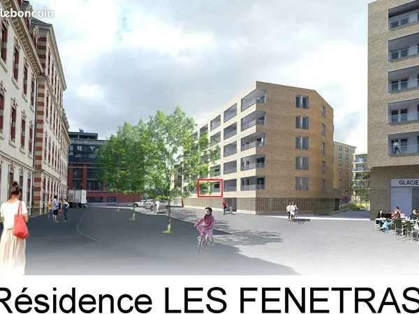 Appartement T3 66 m² avec grande terrasse 23 m² + box