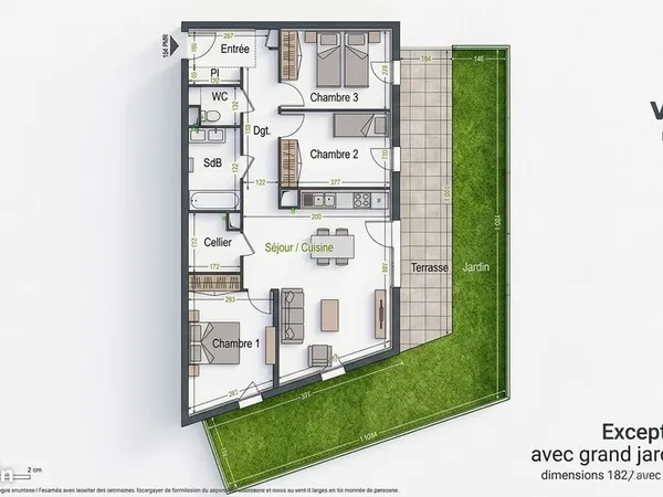 Haguenau appartement T4 rez-de-jardin