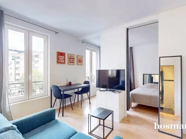 Studio modulable en 2 pièces de 27,5 m² — Lumineux et rénové — Rue Victor Hugo, Levallois-Perret