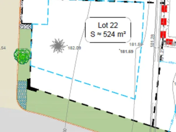 Terrain 524 m²