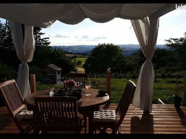Maison ossature bois Terrain 1240m² Vue degager montagne