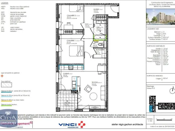 Appartement 3 pièces 80 m²