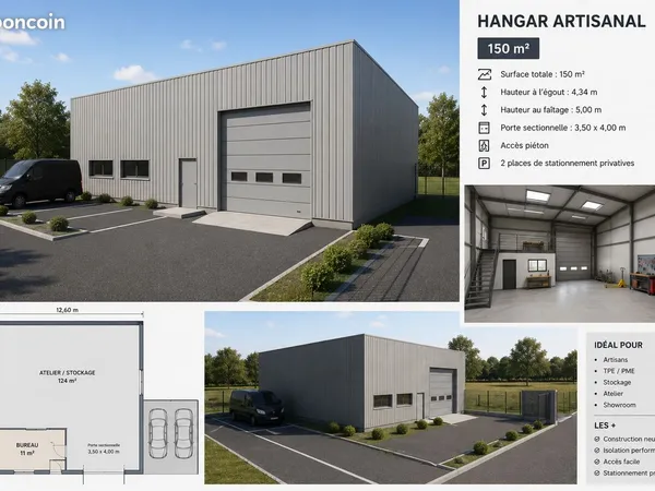 Hangars artisanaux 150 à 220 m² - Thénac - à partir de 199 000 HT