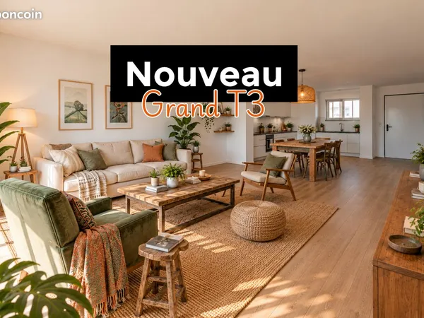 🏡 NOUVEAU - Grand T3 neuf de 66 m² avec terrasse de 14 m² à Saint-Nazaire