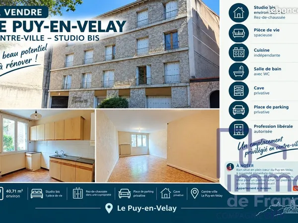Studio 2 pièces 41 m²