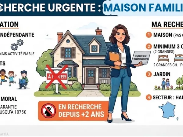 URGENT - Pas De Calais - Recherche maison 3 ch min - garant moral ok