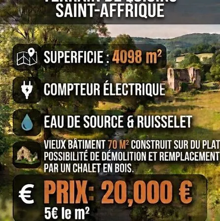 Terrain à vendre proche Saint Affrique