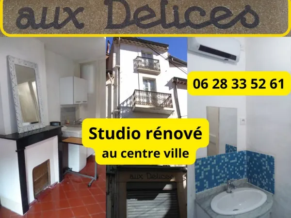 Studio meublé. Eau et taxes d'ordures ménagères incluses
