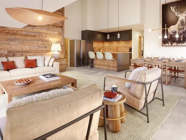 Deux appartements duplex en attique de 3 chambres à vendre sur plan à Oz-en-Oisans (A) (AP)