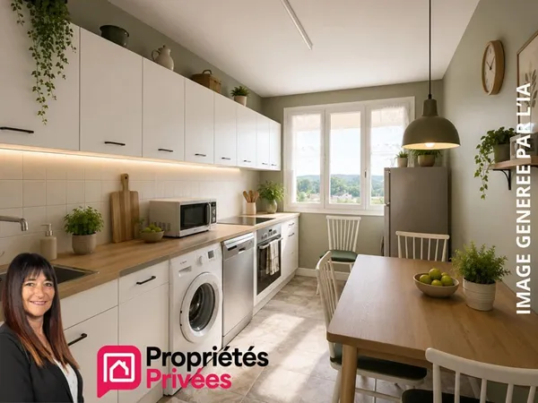Roanne centre T5 avec balcon, vue dégagée et garage