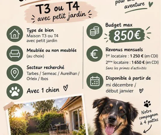 Maison Location Aureilhan 4p 75m² 850€