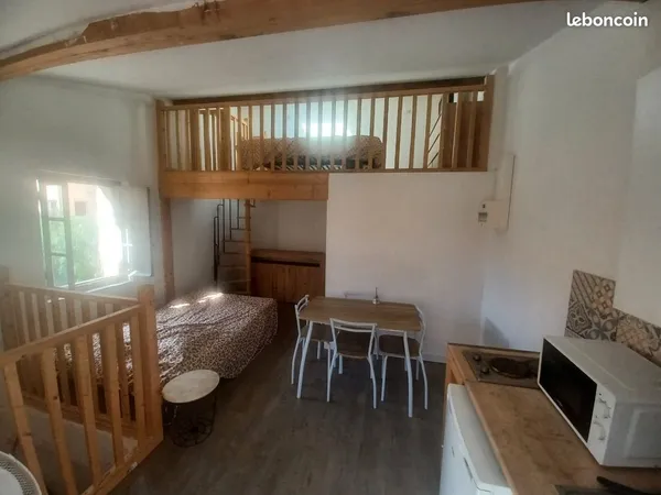Studio meublé avec machine à laver