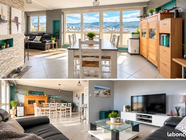 Appartement lumineux 80 m² - 3 chambres - Balcon - Vue dégagée