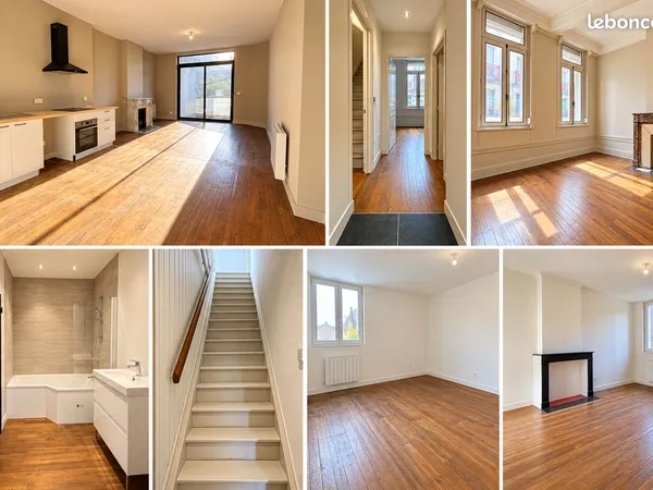 Location Duplex - 91 m2 - T4 - 2 chambres - Hyper Centre-ville de Saint-Quentin(02)