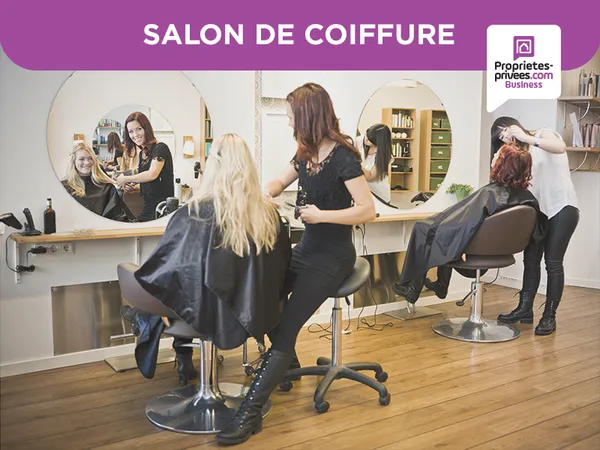COURBEVOIE - Salon de coiffure mixte, place premium avec deux places parking