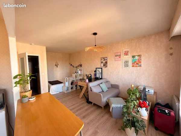 Appartement studio 28m2+place de parking privative+cave,face Fac Pharmacie,50m hôpital, proche de la