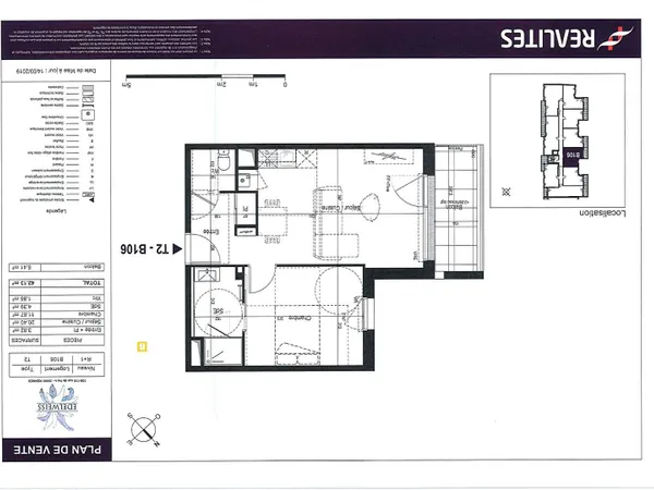 Appartement 2 pièces 42 m²
