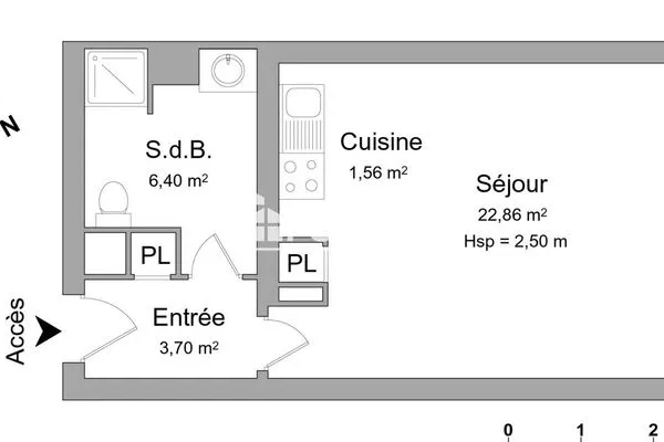 Appartement 1 pièce 35 m²