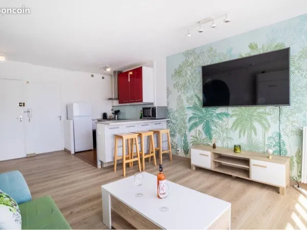 Studio meublé de 30m2 avec parking à côté de la place Clemenceau