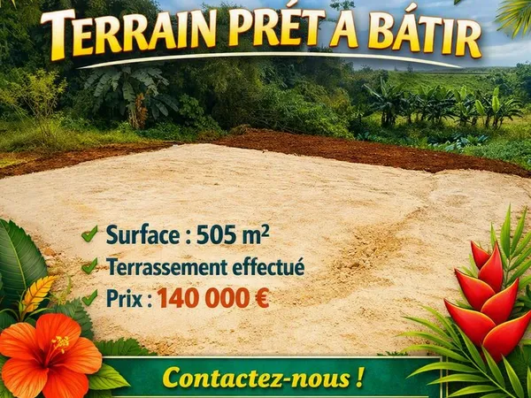 Terrain Lamentin 505m²